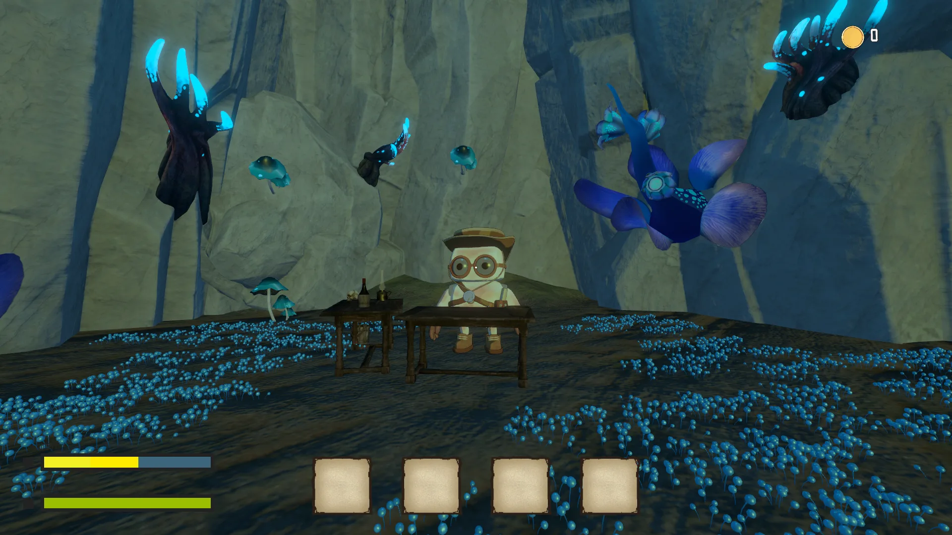 The Depths — bioluminescent underground ruins