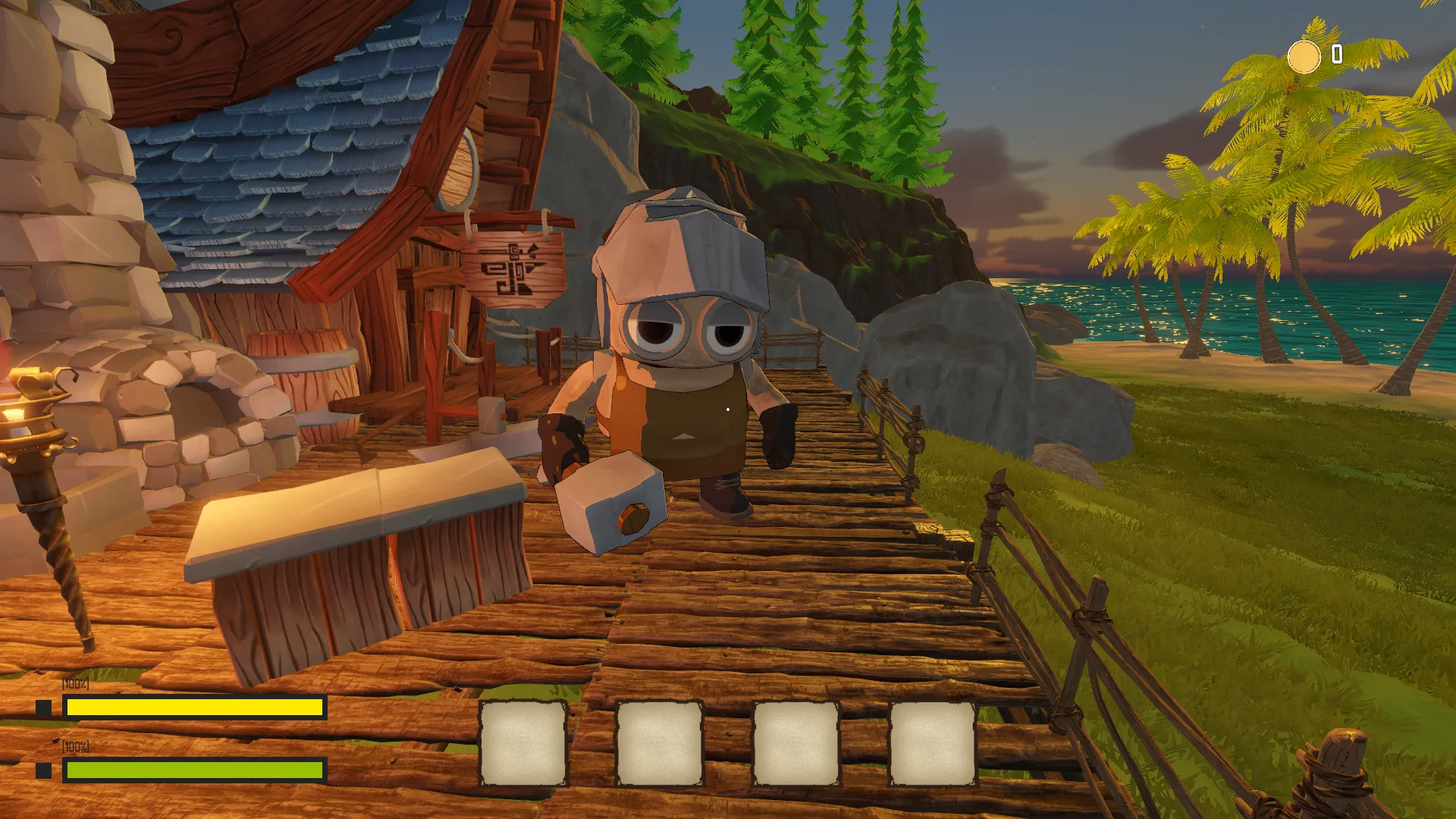 The Outpost — a lantern-lit island settlement